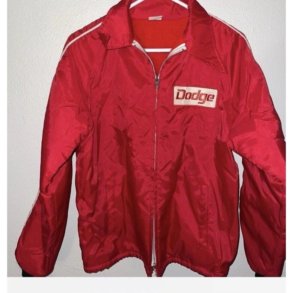 Vintage 80s Dodge Car Shop Satin Jacket Hot Rod Club